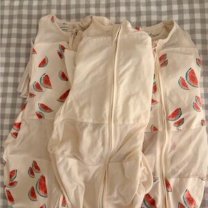 Bundle of 3 Happiest Baby SNOO Sleep Sack with Watermelon Print & White- Size S